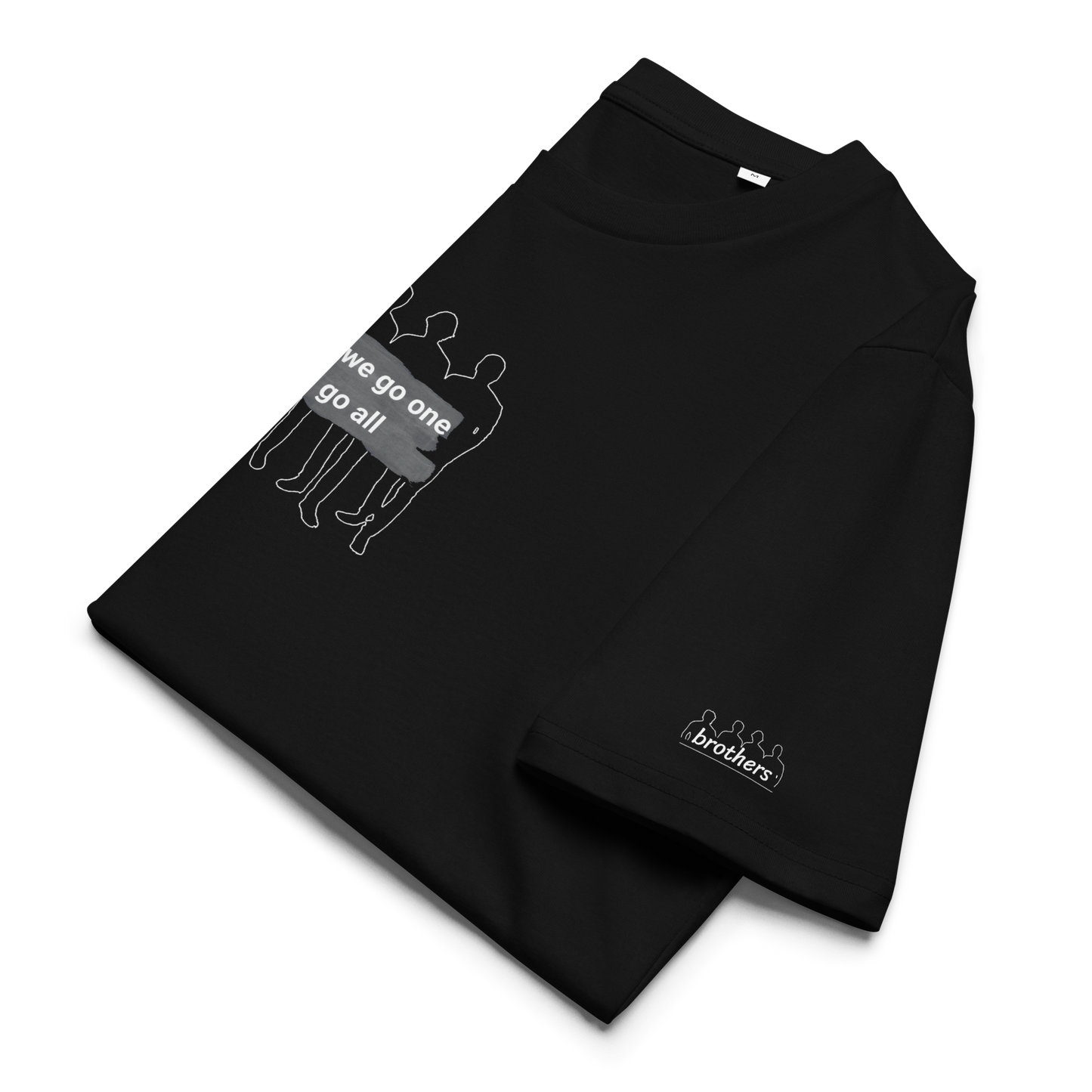 brothers Where we go one - Unisex-Bio-Baumwoll-T-Shirt / schwarz