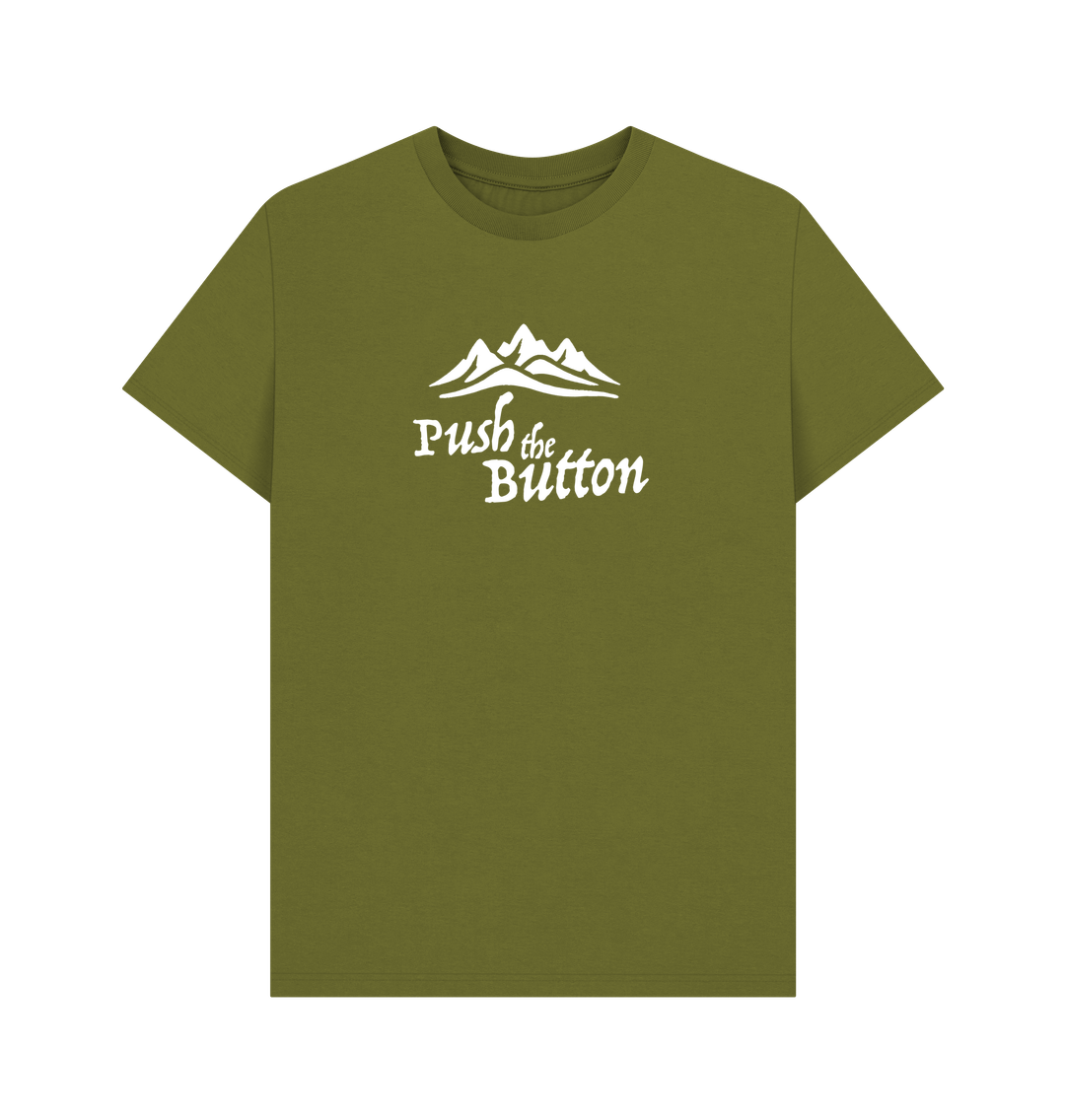 Moss Green Button 100% Bio T-Shirt