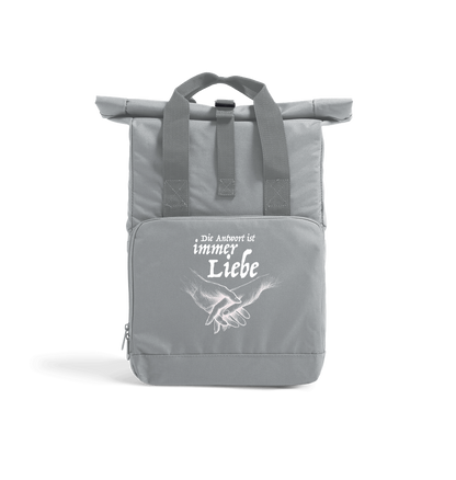 Light Grey Antwort Recycled Twin handle Roll-Top Backpack