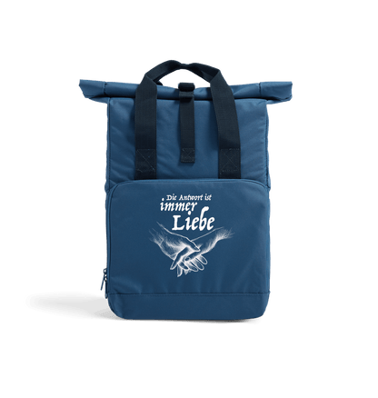Airforce Blue Antwort Recycled Twin handle Roll-Top Backpack