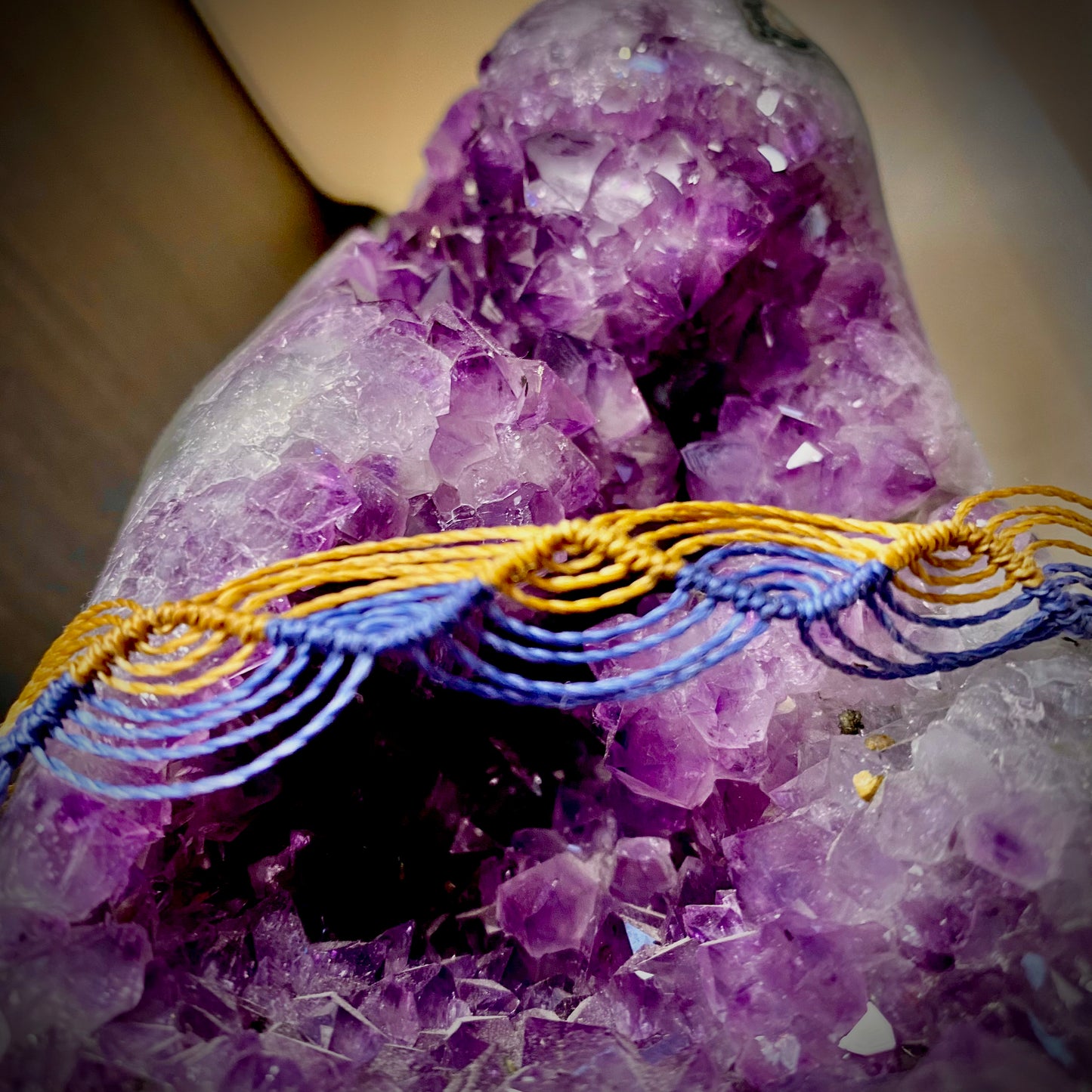 Armband - Wellenförmiges blau/braun