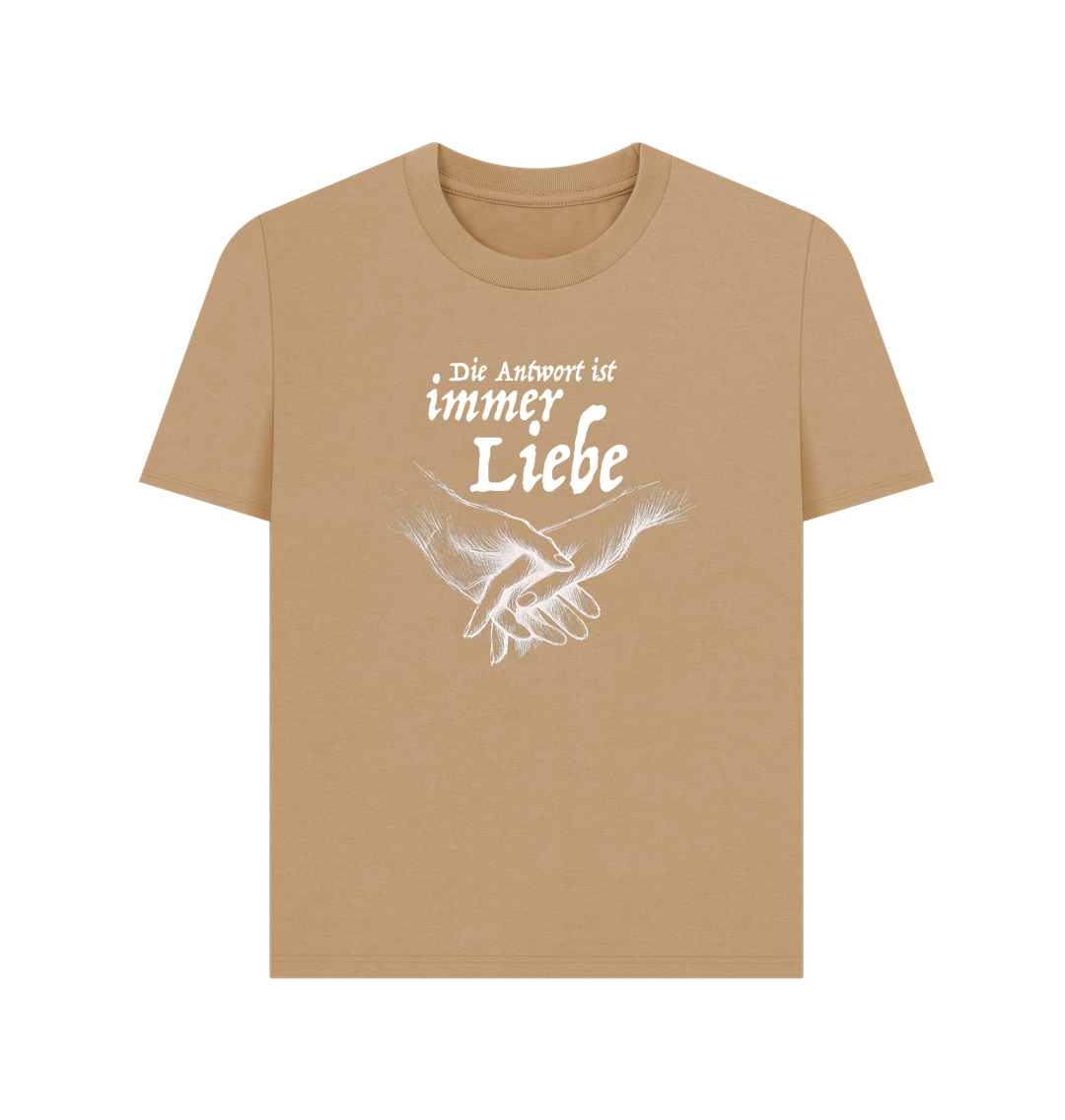 Sand Antwort Liebe 100% Bio Women\u00b4s T-Shirt