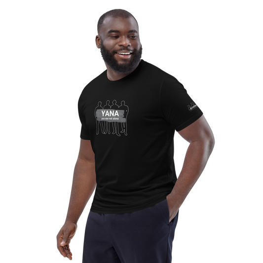 brothers YANA you are not alone - Unisex-Bio-Baumwoll-T-Shirt / schwarz