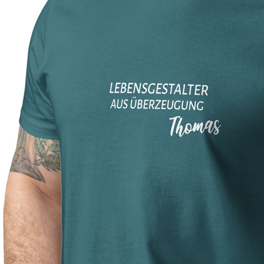 Lebensgestalter(in) *NAME - Unisex-Bio-Baumwoll-T-Shirt