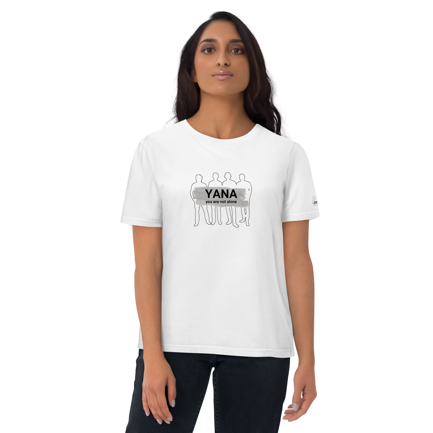 brothers YANA you are not alone - Unisex-Bio-Baumwoll-T-Shirt / weiss