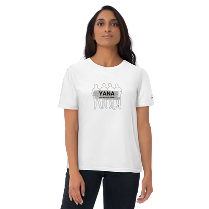 brothers YANA you are not alone - Unisex-Bio-Baumwoll-T-Shirt / weiss
