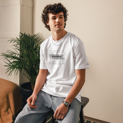 brothers WWG1WGA where we go one - Unisex-Bio-Baumwoll-T-Shirt / weiss