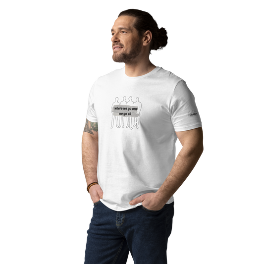 brothers Where we go one - Unisex-Bio-Baumwoll-T-Shirt / weiss