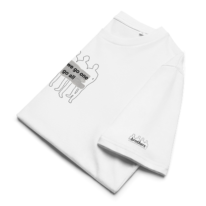 brothers Where we go one - Unisex-Bio-Baumwoll-T-Shirt / weiss