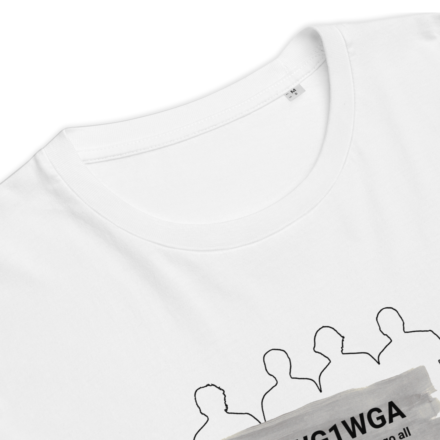 brothers WWG1WGA where we go one - Unisex-Bio-Baumwoll-T-Shirt / weiss